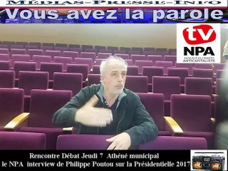 interview de philippe poutou sur les présidentielles 2017