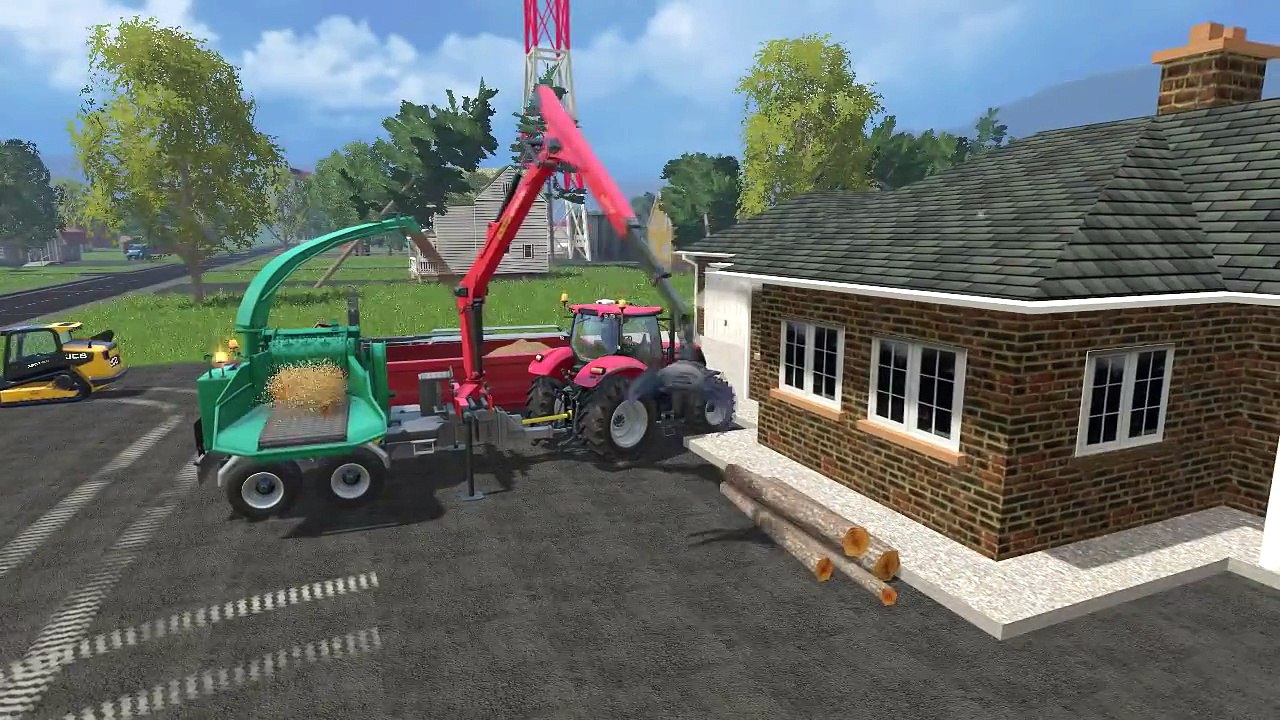 Farming Simulator 15 Lawn Care Ep #13 Chipping Fallen Trees