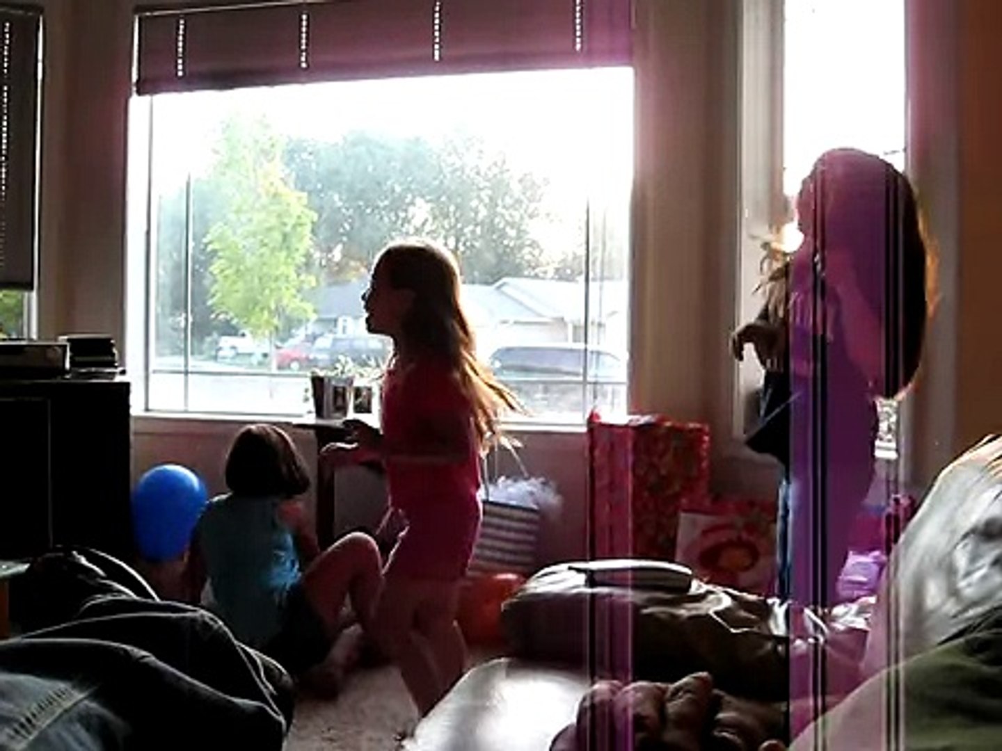 ⁣popping balloons