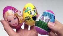 Peppa Pig Surprise Eggs Barbie Egg SpongeBob Huevos Sorpresa Toy Videos Part 1