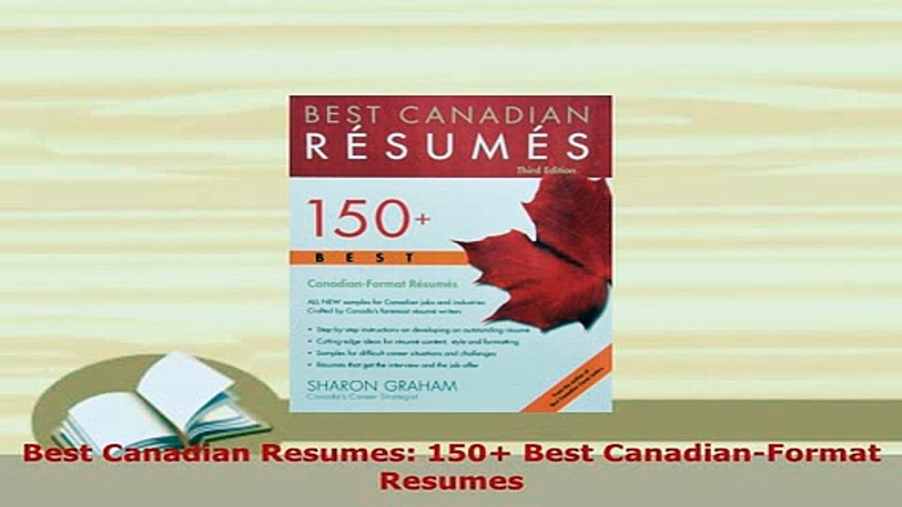 PDF  Best Canadian Resumes 150 Best CanadianFormat Resumes Download Full Ebook