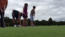 The First Tee of Northern Michigan Middle School Golf Class takes aim with the putters!