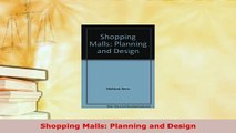 PDF  Shopping Malls Planning and Design Download Online