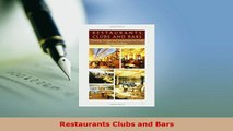 Download  Restaurants Clubs and Bars PDF Book Free