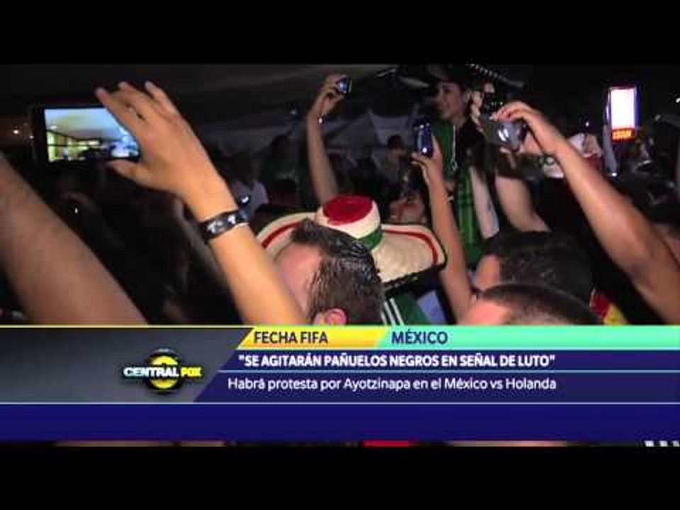 Protesta en el Holanda vs México