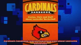 READ book  Cardinals handbook Stories stats and stuff about Louisville basketball  DOWNLOAD ONLINE