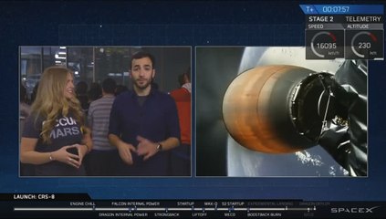 SpaceX Successfully Lands Rocket on Barge (better version with sound)