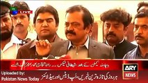 ARY News Headlines 5 April 2016, Rana Sanaullah and Kh Asif Media Talk