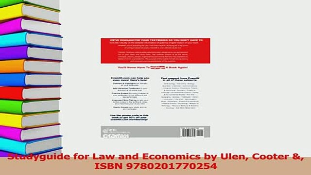 Download Studyguide for Law and Economics by Ulen Cooter ISBN 9780201770254 Ebook Free