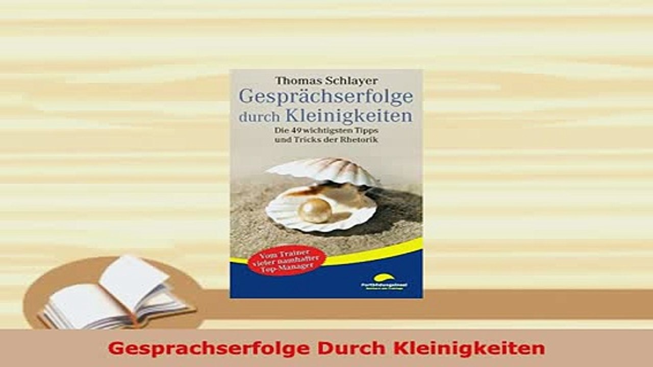 PDF  Gesprachserfolge Durch Kleinigkeiten Read Full Ebook
