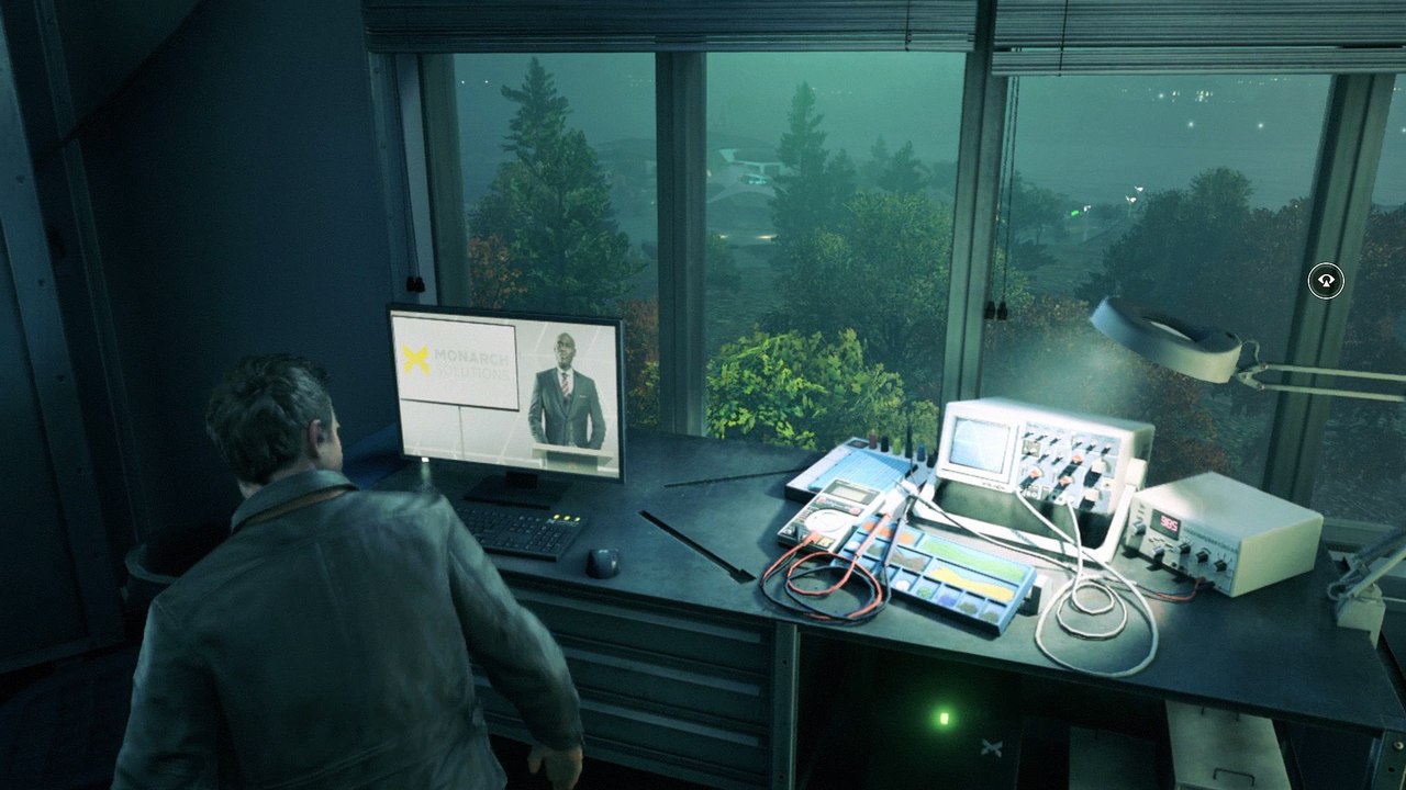 Quantum Break - Research Facility: Jack Joyce Watches Martin Hatch's Assassination Attempt onTV XBO
