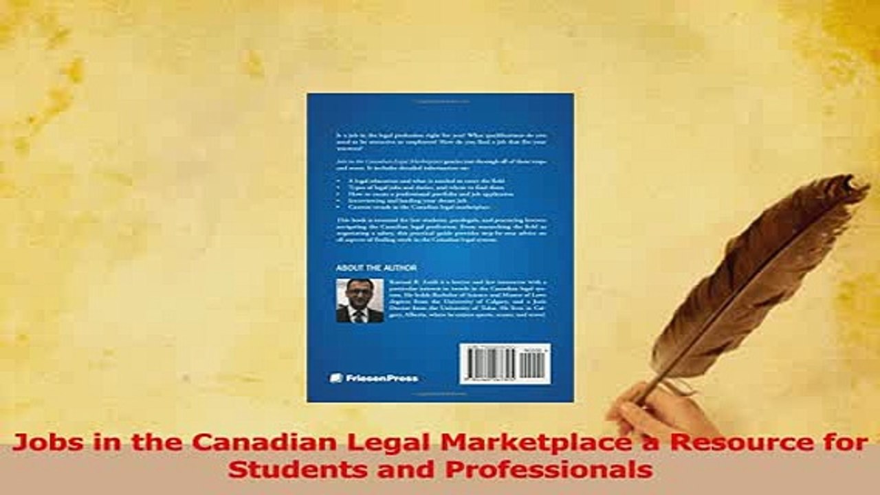 PDF  Jobs in the Canadian Legal Marketplace a Resource for Students and Professionals Free Books