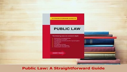 Read  Public Law A Straightforward Guide Ebook Free