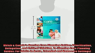 Free PDF Downlaod  Ulrich  Canales Nursing Care Planning Guides Prioritization Delegation and Critical  FREE BOOOK ONLINE
