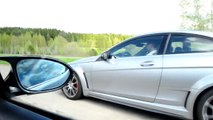 Mercedes C63 AMG Black Series Coupe vs BMW M3 Coupe 6 speed