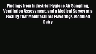 Read Findings from Industrial Hygiene Air Sampling Ventilation Assessment and a Medical Survey