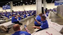 Largest human mattress dominoes - Guinness World Records 2016