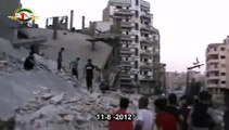 Сирия воздушные бомбардировки города Хомс11-8-2012