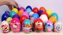 SURPRISE EGGS PEPPA PIG MOSHI MONSTERS CARS 2 MICKEY MOUSE MINNIE MOUSE PLAY DOH EGGS Part 1