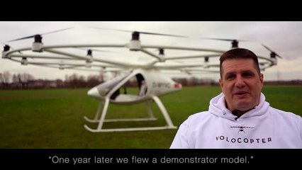 Dawn of a revolution in urban mobility - first manned flight with the Volocopter VC200