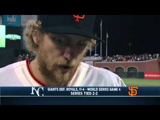 Hunter Pence y la victoria ante Royals