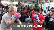 (WOW!) MANNY PACQUIAO DISPLAYS BLAZING SPEED & EXPLOSIVE POWER ON MITTS AHEAD OF THIRD BRADLEY CLASH