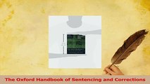 Download  The Oxford Handbook of Sentencing and Corrections PDF Free