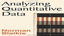 Download Analyzing Quantitative Data  From Description to Explanation