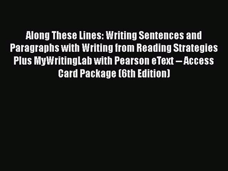 Download Along These Lines: Writing Sentences and Paragraphs with Writing from Reading Strategies