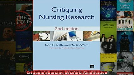 FREE PDF  Critiquing Nursing Research 2nd Edition  DOWNLOAD ONLINE