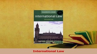 Read  International Law Ebook Free