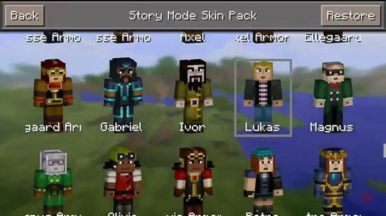 Mcpe 0.14.1 update MINECRAFT STORY MODE SKIN PACK!!!