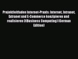 Read Projektleitfaden Internet-Praxis: Internet Intranet Extranet und E-Commerce konzipieren