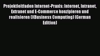 Read Projektleitfaden Internet-Praxis: Internet Intranet Extranet und E-Commerce konzipieren