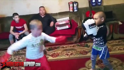 Amazing Kick Boxing of Tow Small Boys