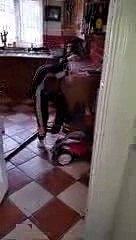 Irish dad gives son instructions on how to turn on the hoover..