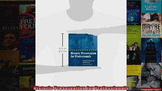 Read  Historic Preservation for Professionals  Full EBook