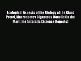 PDF Ecological Aspects of the Biology of the Giant Petrel Macronectes Giganteus (Gmelin) in