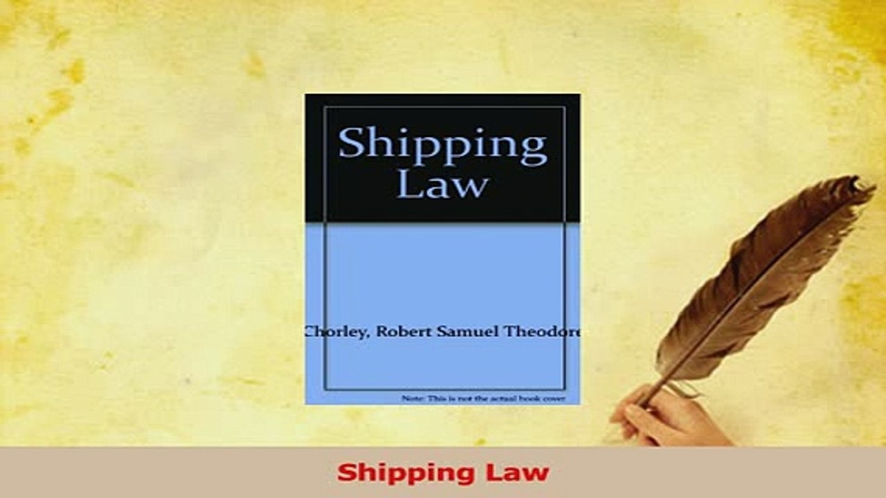 PDF  Shipping Law  EBook
