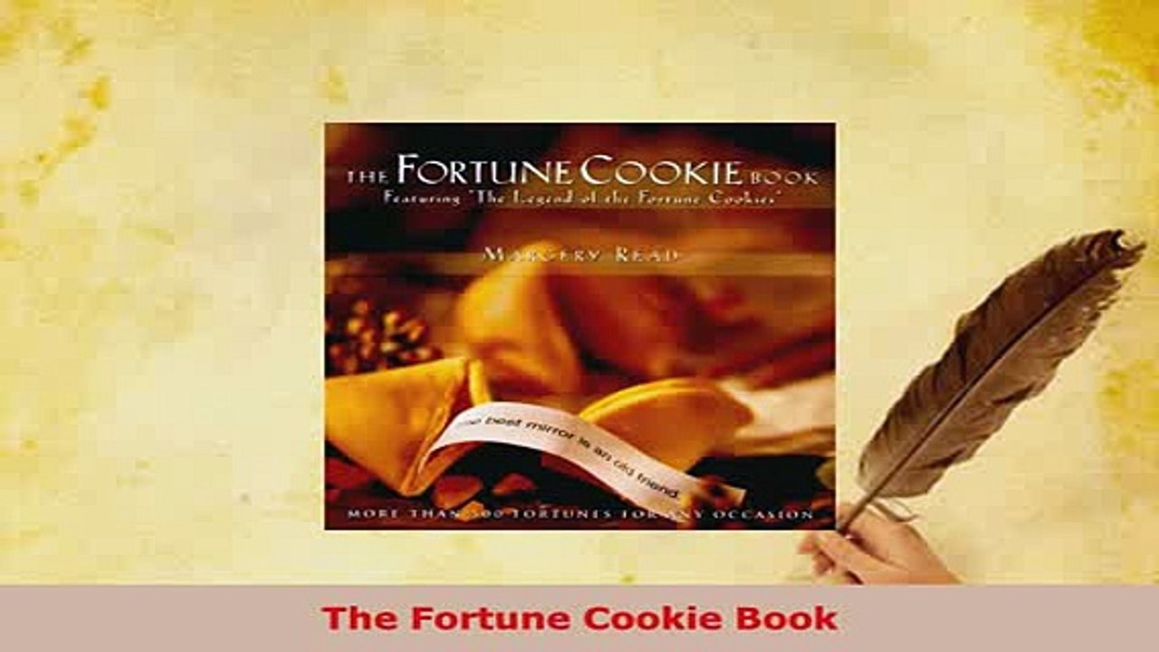 PDF  The Fortune Cookie Book PDF Full Ebook