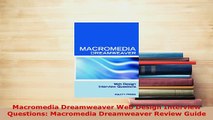 PDF  Macromedia Dreamweaver Web Design Interview Questions Macromedia Dreamweaver Review Guide Download Online