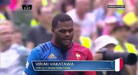 La victoire pour rien de France 7 face au Kenya au Hong Kong 7s