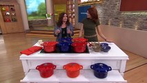 Rachael Ray 5qt Round PorcelainEnamel Cast Iron Dutch Oven on QVC