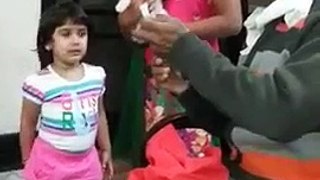 Cute Girl Crying when Doctor Give Injection to Her Pet