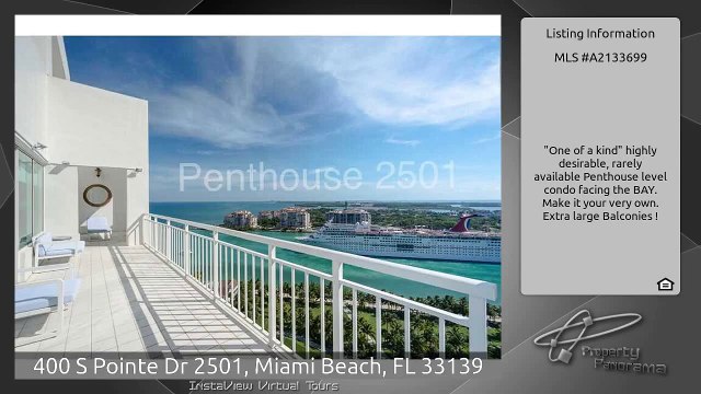400 S Pointe Dr 2501, Miami Beach, FL 33139
