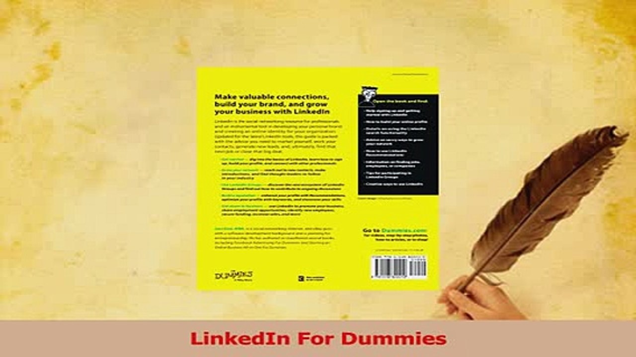 PDF  LinkedIn For Dummies Download Online