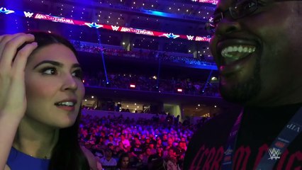 Cathy Kelley seeks out the "Shocked Undertaker Guy" in the WrestleMania 32 crowd: April 3, 2016