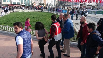 Taksim'de hareketli dakikalar