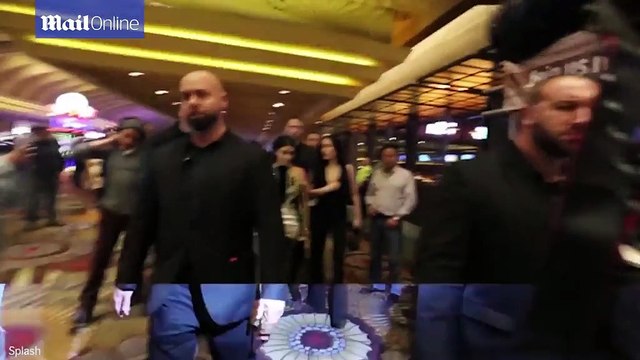 She made it in one piece! Kim Kardashian arrives in Las Vegas