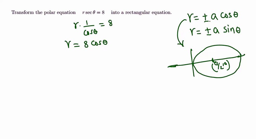 Trig Polar Equation Into Rectangular Equation Video Dailymotion